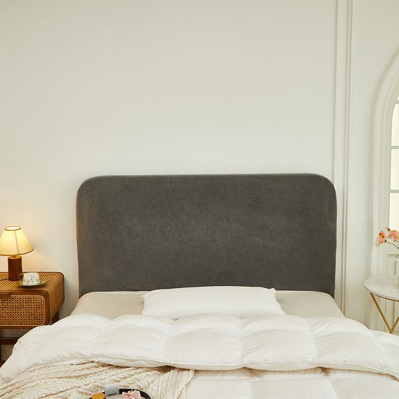 Thicken Elastic All-inclusive Bed Head Covers Dust-proof Solid Color Protection Dust Cover Anti Slip Headboard Cover Home Decor W120 xH60cm