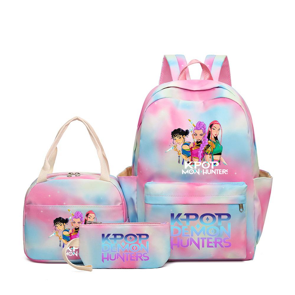 Witch Hunter Three-Piece Backpack Girl Digital Printing Elementary School Bag Large Capacity Backpack