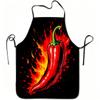 1 st Vurig Peperextract Print Schort, Duurzaam en Makkelijk Schoon te Maken, Verstelbare Tailleband, Polyester Materiaal, voor Keuken Koken, Tuinieren, Boomgaard Plukken