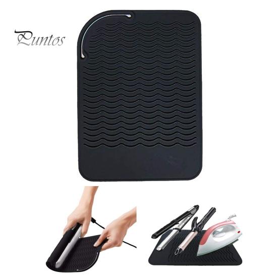 Styling-Werkzeug, hitzebeständige Matte, aufrollbar, faltbar, rutschfest, flach/Lockenstab, Haarglätter, Haar-Werkzeuge, Silikon-Pad, Schutzkissen