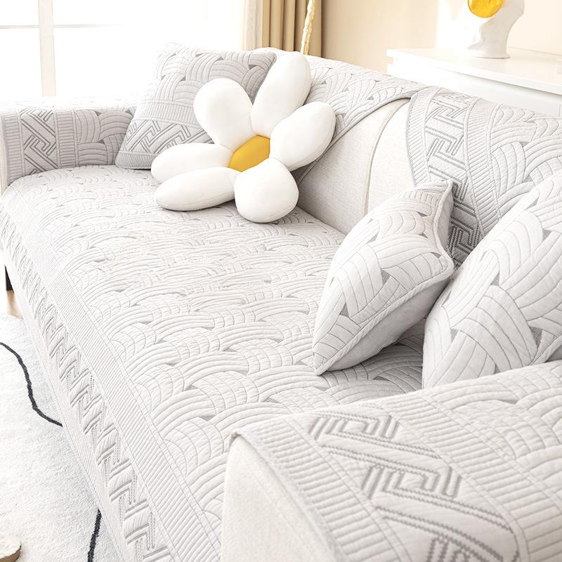 Modern Simple Washed Sofa Cushion Four Seasons General Fabrics Non-Slip Seat Cushions Sofa Cover Cover Towel Thickened