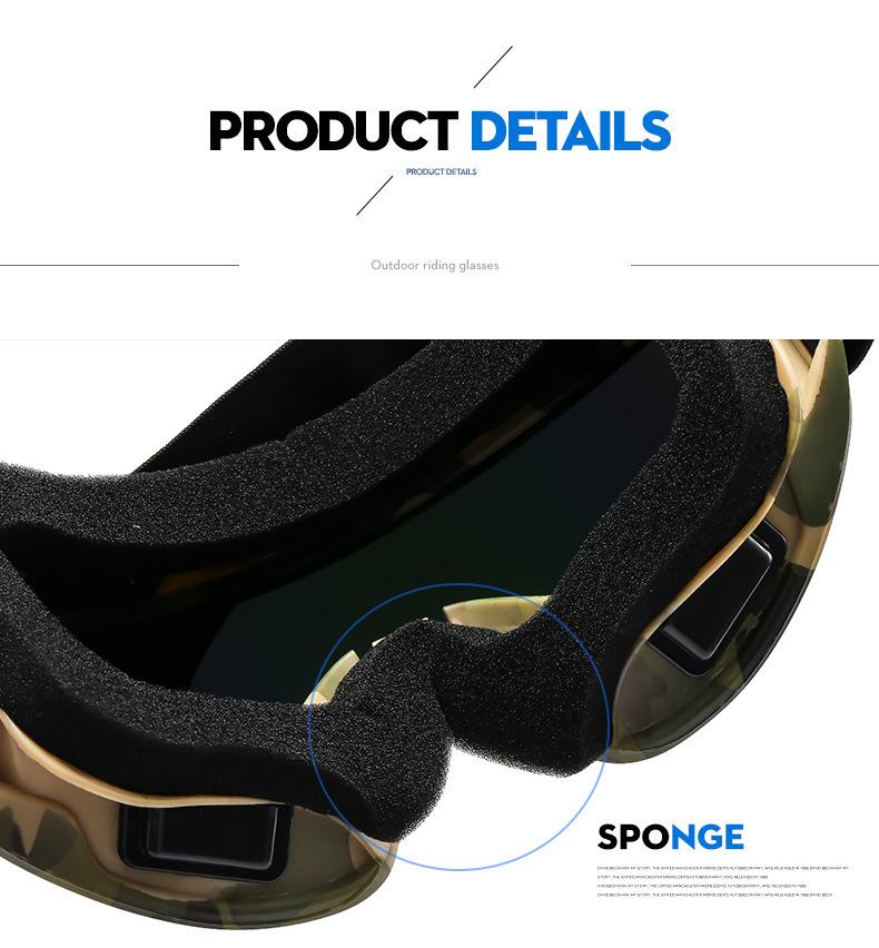 Anti-Fog Large Frame Ski and Mountaineering Goggles - Windproof, Sandproof, Universal Fit