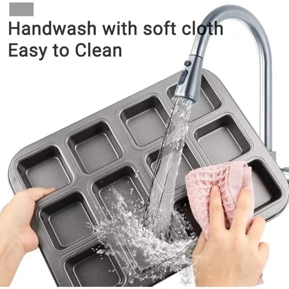 Corrosion-Resistant Square Muffin Tin 12 Cavity Muffin Baking Pan Mini Loaf Pan  Pastry Tool