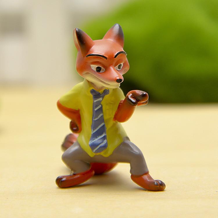 Zootopia Nick Judy Resin Figurines Mini Model Ornaments For Landscape Decoration