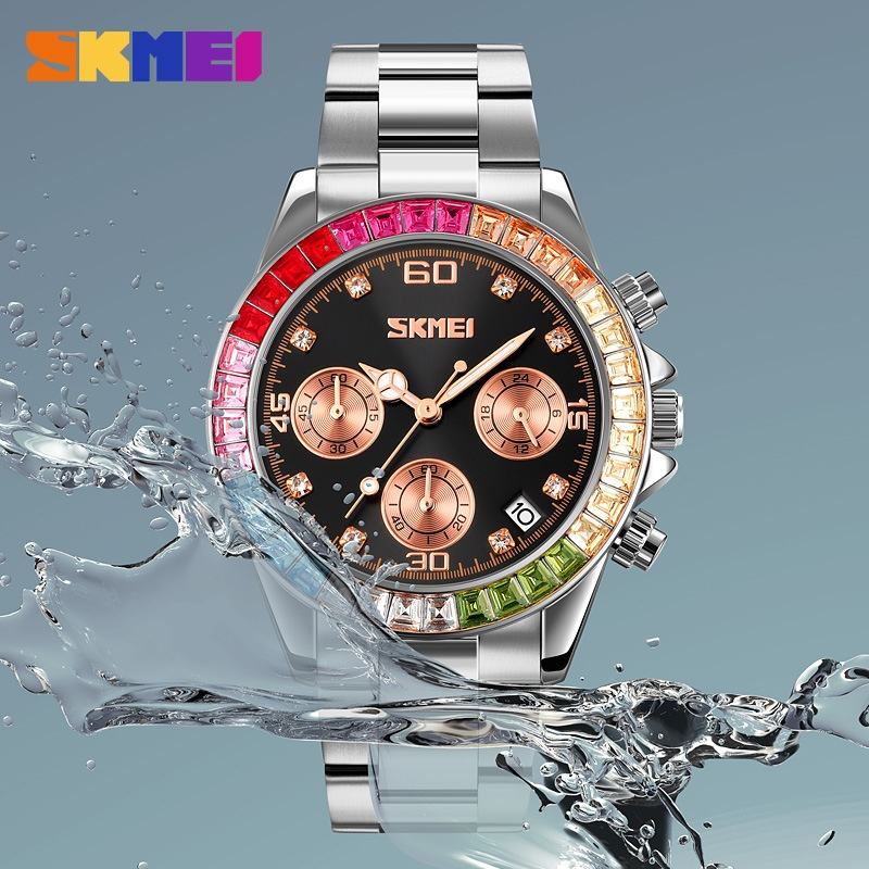 Damenuhr Frauenuhr Luxus Kalender Quarz Armbanduhr Business Wasserdichte Uhren für Mädchen Uhr Montre Femme