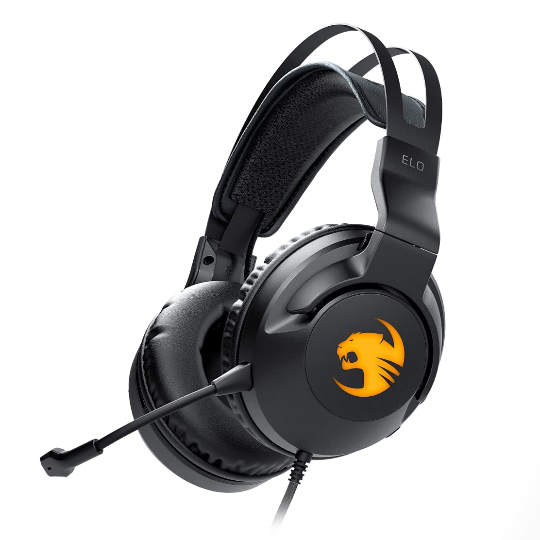 

Ігрова гарнітура ROCCAT Elo 7.1 USB для ПК, об’ємний звук із підсвічуванням AIMO RGB, дротові комп’ютерні навушники, знімний мікрофон із шумозаглушенням, Lightwe