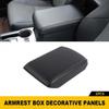 Black Leather Center Console Armrest Box Panel Pad Cover Trim For 4Runner 2010+