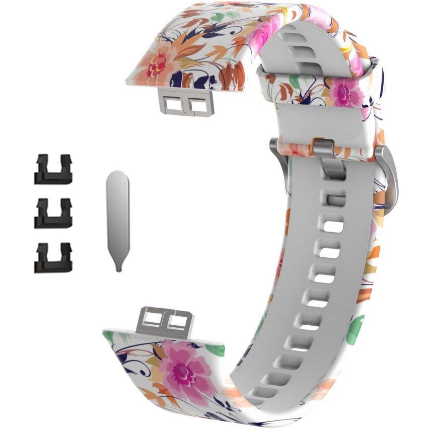 Smooth strap for Huawei Watch Fit, Beautiful Flower