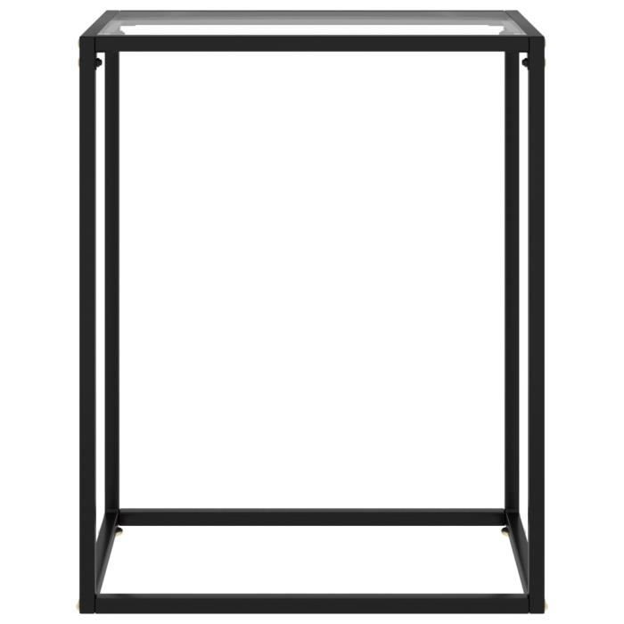 VidaXL Console Table Transparent 60x35x75 Cm Tempered Glass