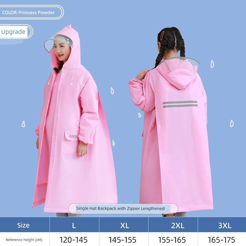 Kids Raincoat Boys Girl High School Primary School Student Boys and Girls for School Long Full Body Youth Poncho