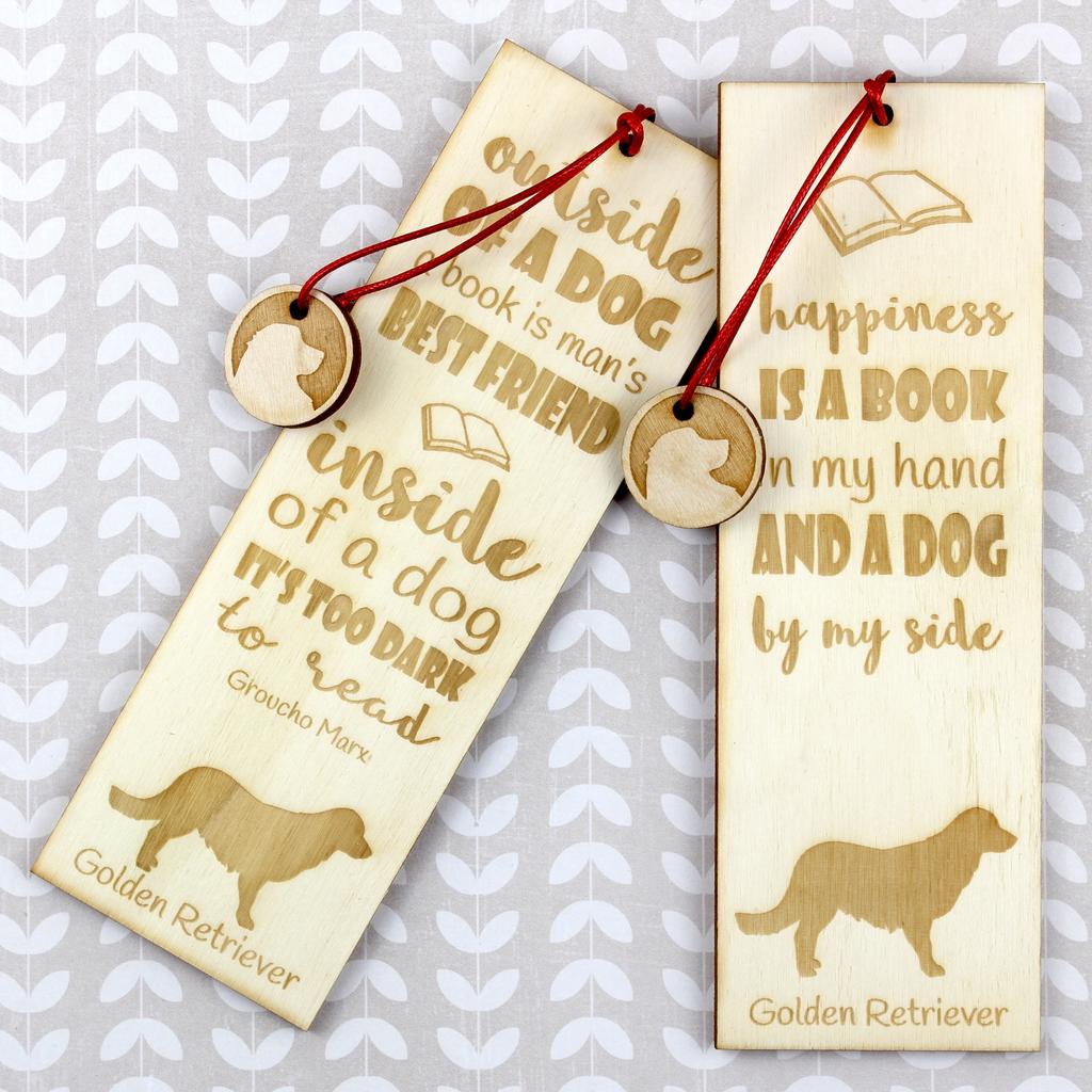 Golden Retriever - Dog Bookmark, Personalized Bookmark, Dog Gadget for Art-Dog Brand Readers