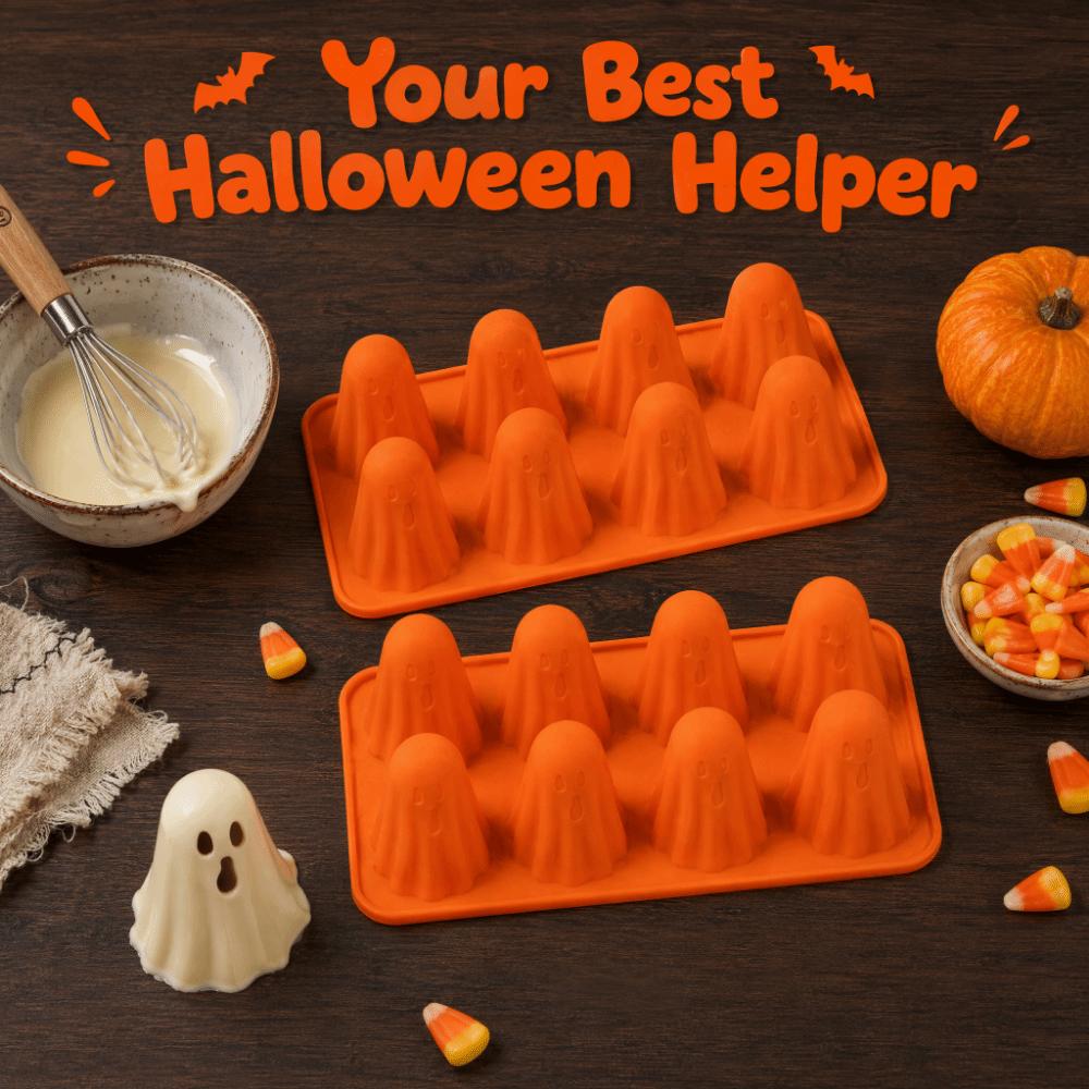 Durable Ghost Silicone Mold Reusable Halloween Baking Molds Multipurpose Ghost Shape Mold Baking