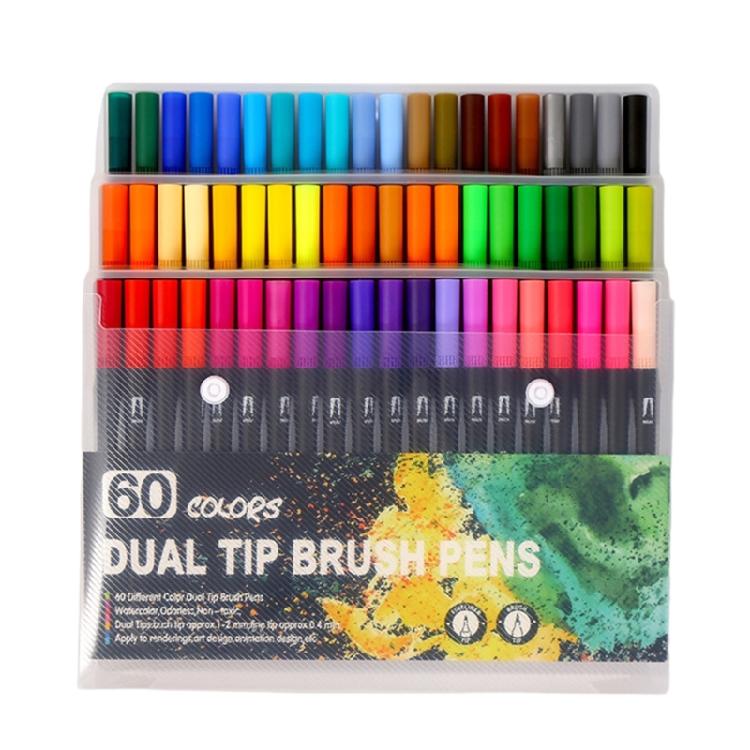 36/48/60/72/100 Colors Watercolour Marker Brush Pen Set Hand Lettering Pen Watercolor Pen Felt Tip Pen