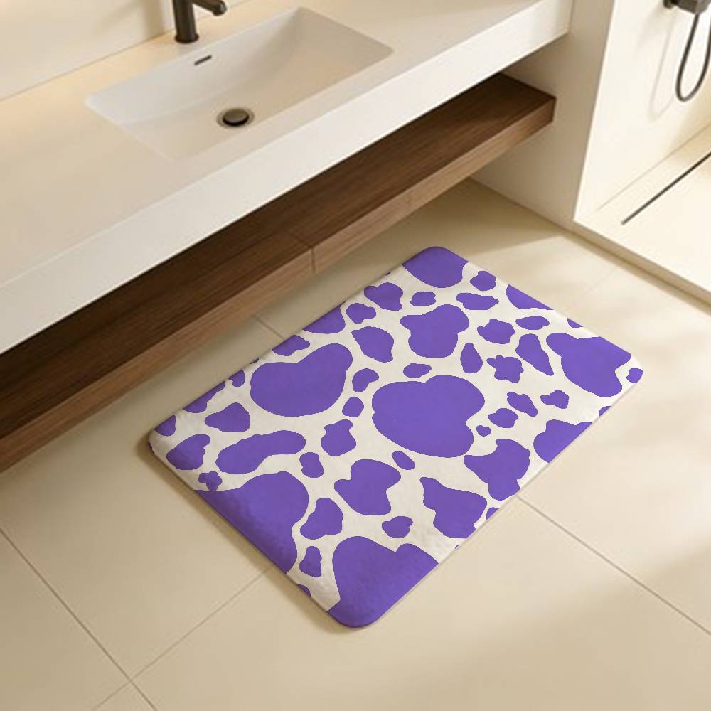 cartoon Cow Pattern cute Kitchen Mat Kids Room Bedroom Decoration Balcony Anti-Slip Doormat Living Room Alfombra