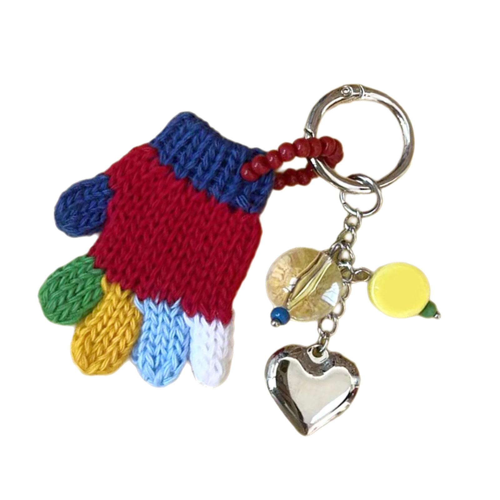 

Adorable Mini Gloves Keychain with Creative Design Detail Playful Key Organiser Charm Pendant for Interactive Fun