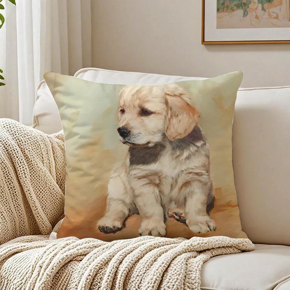 Labrador Retriever Pillow Friendly Dog Plush Cushion Cushion Cover Pillowcase Antidustmite living Room Sofa Decor Cushion Room