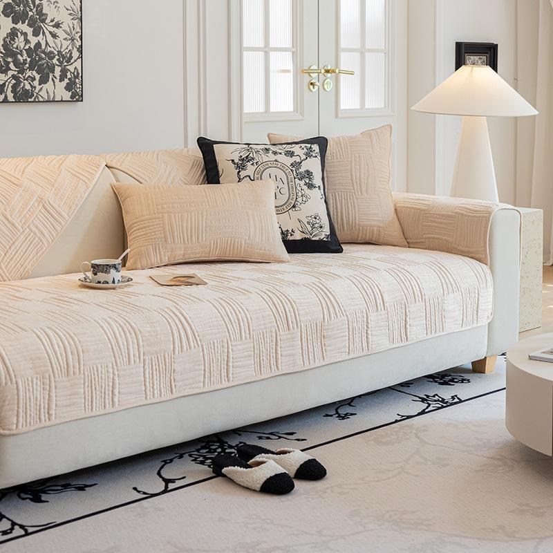 

Thickened Crystal Velvet Sofa Cushion for Living Room Non Slip Nordic Sofa Cushion Universal All Year Round 70x70cm верблюд