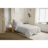 Complete Reversible Duvet Cover Set "Vanessa" 4 Pieces for Bed 90 X 190 Florence Natural
