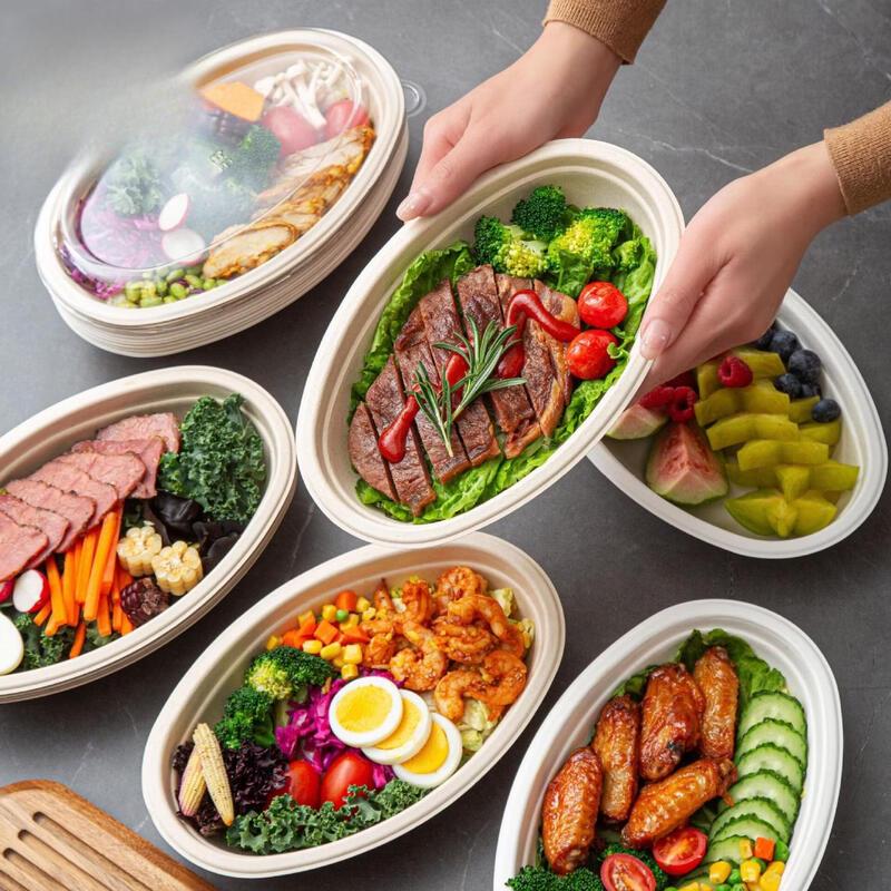 Disposable Oval Salad & Takeaway Bowls