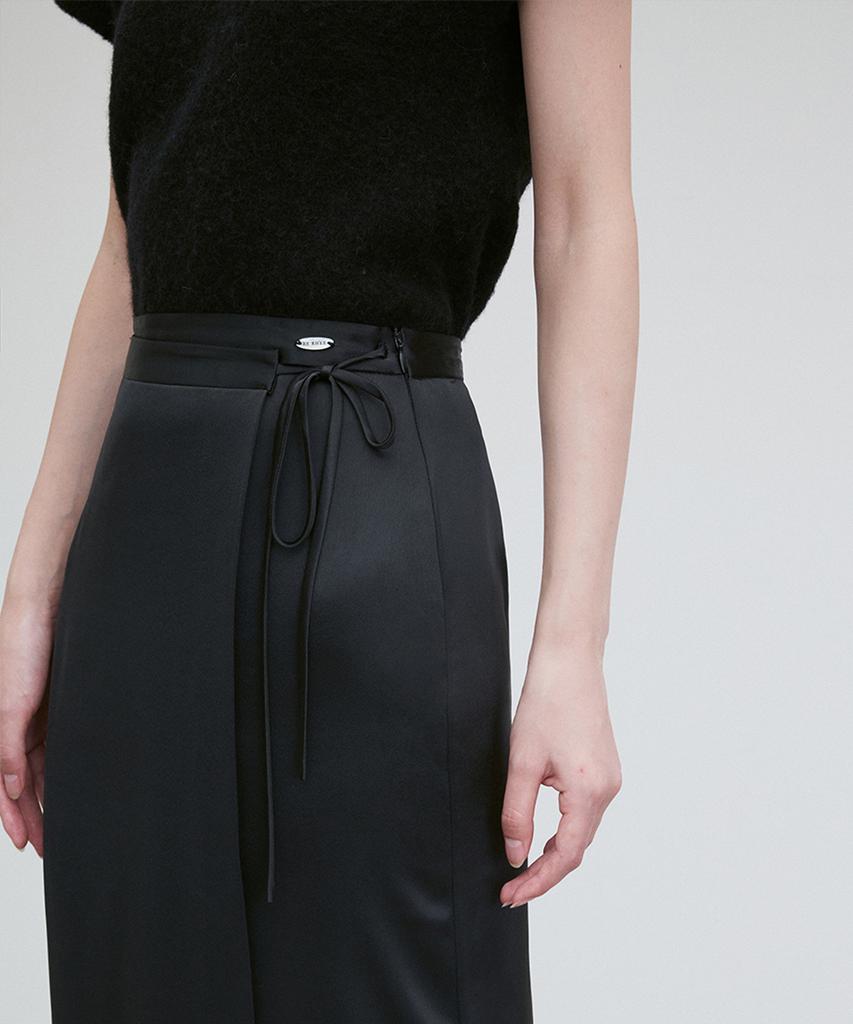 Rie Silky Wrap Midi Skirt