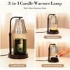 Marycele Candle Warmer Lamp with Timer for Yankee Candles, Black Wax Warmer with Dish for Wax Melts, House Warming Gifts for New Home Decor,