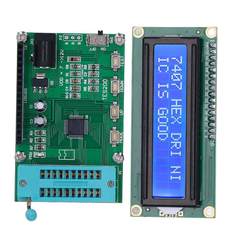 TES200 7-12VDC Integriertes Schaltungsmessgerät LED-Anzeige Schnelle Reaktion IC-Tester für 74 40 Serie