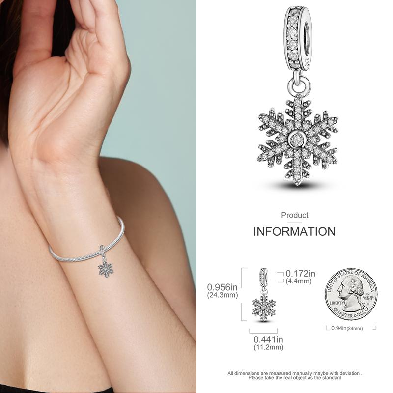 Copper Christmas Charm Beads Fit Original Bracelet Dangle Women Diy Jewelry Christmas Gifts