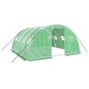 VidaXL Serre avec cadre en acier vert 16 m² 4x4x2 m, polytunnel, serre à cadre froid, serre pour tomate, serre de jardin, 3188061