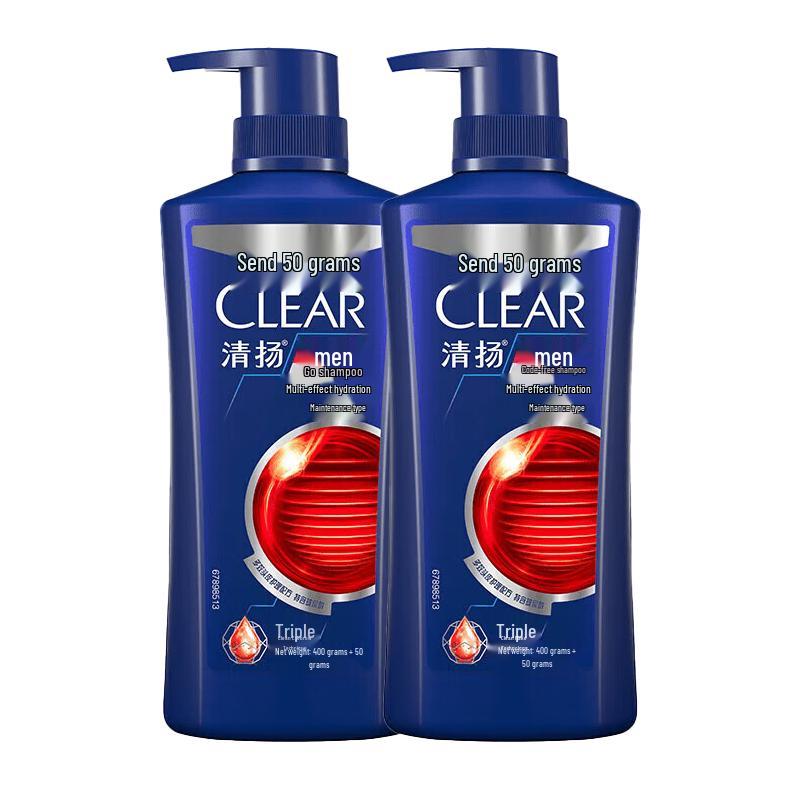 Clear Men Anti-Dandruff Hydrating Shampoo, 2 x 450g