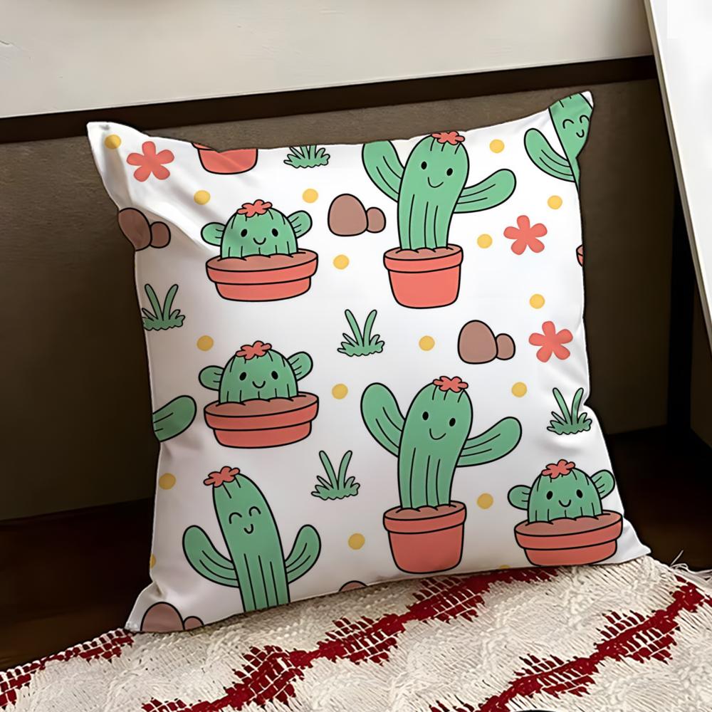 Prickly Cactus Cushion Cover Reversible Soft Durable Pillow Cover Home  Car MultiScene Use for Daily Comfort