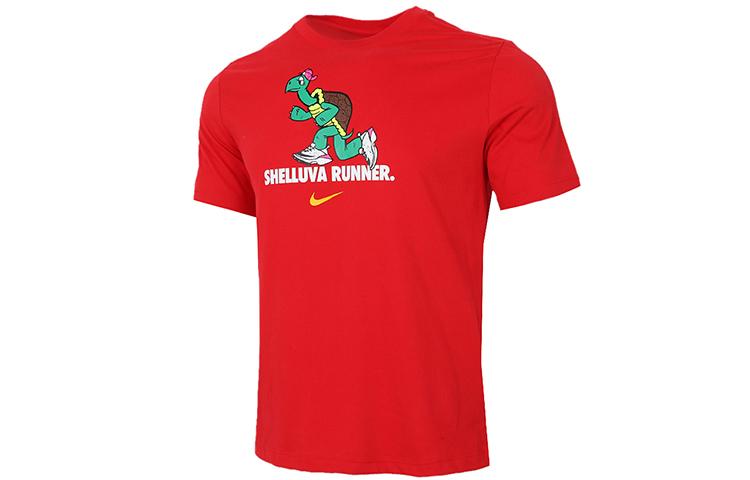 Nike T Shirts Men s University Red Crew Neck Moderate Straight Fit CZ9830-657 L