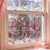 Decorative Seasonal Ornaments Halloween Ghost/Skeleton Static Window Clings, PVC Waterproof Glass Stickers, Pvc Decals Removable for Home Party