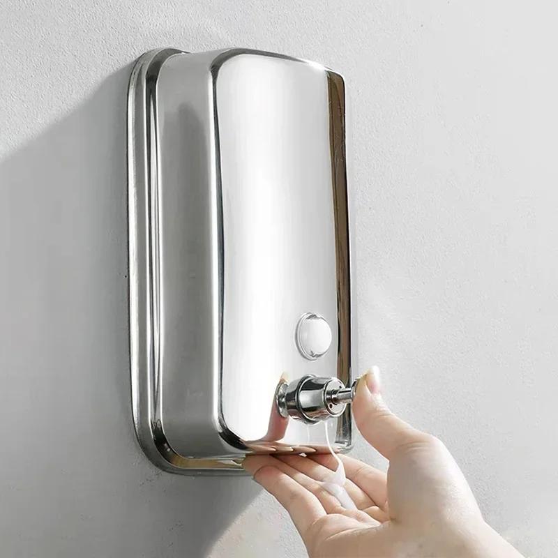 1000ML Soap Dispenser Stainless steel Wall Mount Bathroom Liquid Soap Detergent Shampoo Shower Gel Storage Bottle Toilet Kitchen