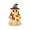 Specter Figurine with Witch Hat Patchwork Statue FolkArt Tabletop Ornament