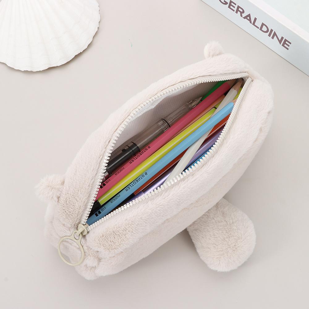 Otter Penguin Pencil Case Plush Stationery Bag Portable Stationery Organizer  Back To School Gift