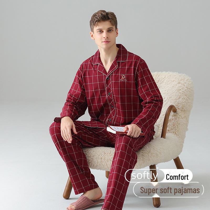 

Пижама из антибактериального хлопка для мужчин ярко-красного цвета, с длинными рукавами, на тему знаков зодиака, подходит для весны и осени. 2XL