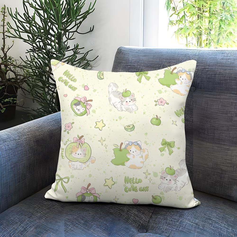 Mint Green Fresh Background Cushion Cover Comfortable Reversible Pillow Cover Ideal for Car Sofa Bedroom Beyond