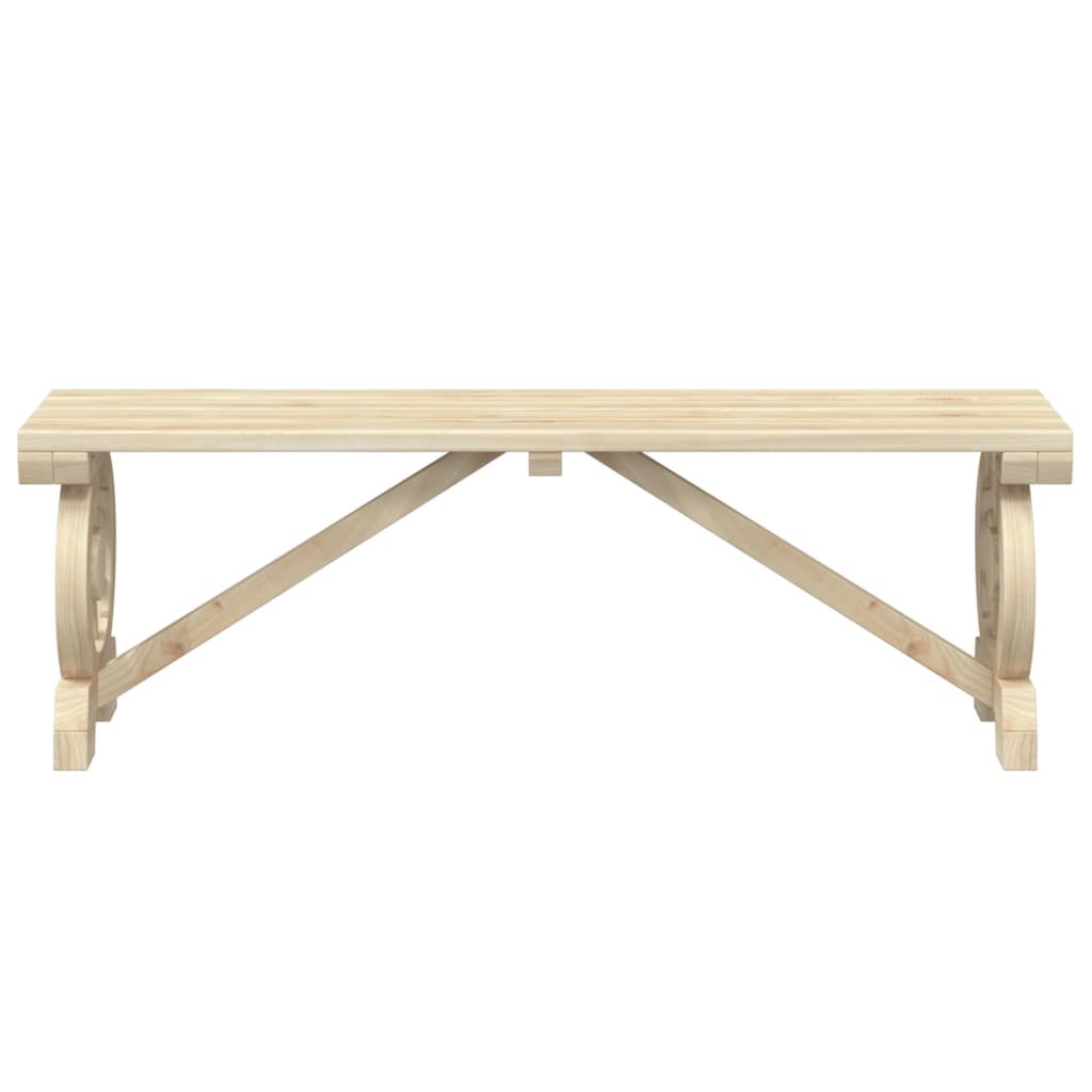 Vidaxl Garden Bench, 115 Cm, Solid Fir Wood