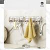Light Luxury Continuous Hanging Hook No Punching No Trace Adhesive Hook Bathroom No Punching Hanging Hook Glacier Pattern Strong Hanging Hook Wall