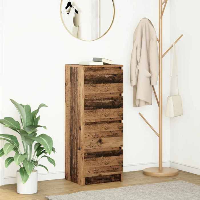 VidaXL Buffet vieux bois 37,5x35x99 cm bois d'ingénierie, meuble de rangement, meuble de rangement de cuisine, meuble de 861704