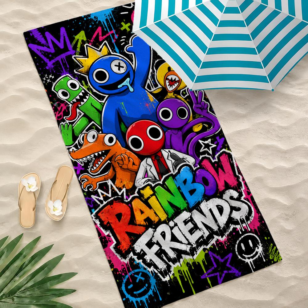 Game R-Rainbow Friends Towel Towel Beach Towel, Quick Drying Absorbent Bath Towel for Swim,Gym,Camping,Outdoor Hot