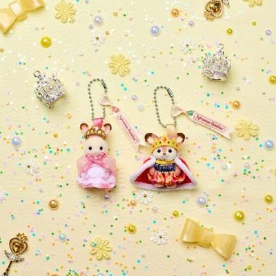Sylvanian Families Chocolate Rabbit Baby Princess Keychain Calico Critters Japan