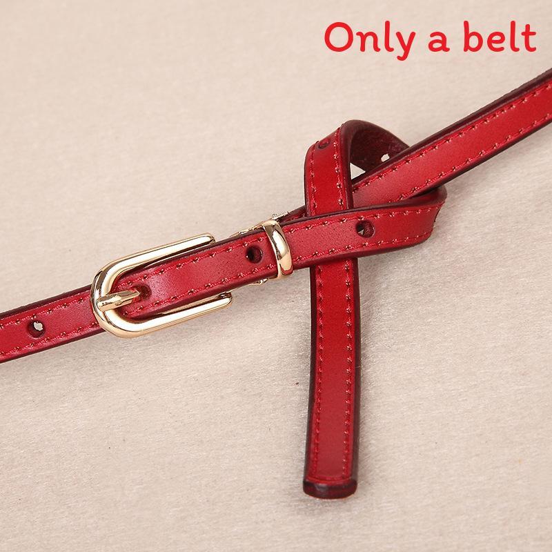 

Ladies Leather Belt Fashion Minimalist Leather For Casual Outdoor Wear красный