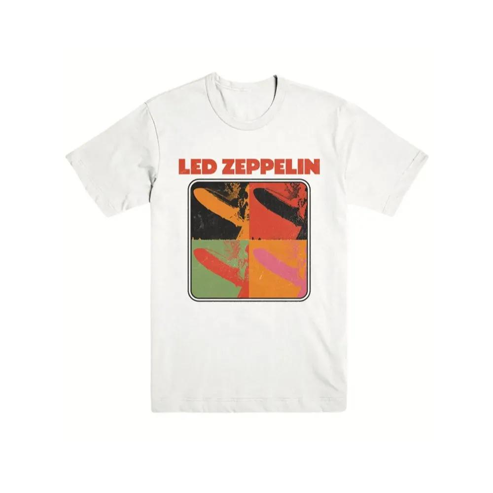 Rock Band Led Zeppelin T-shirt Men and Women Summer Gothic Clothing Fashion Round Neck Short Sleeved Top