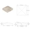 VidaXL Bouchons de poteau de clôture pyramidaux 6 pcs Inox 101x101 mm