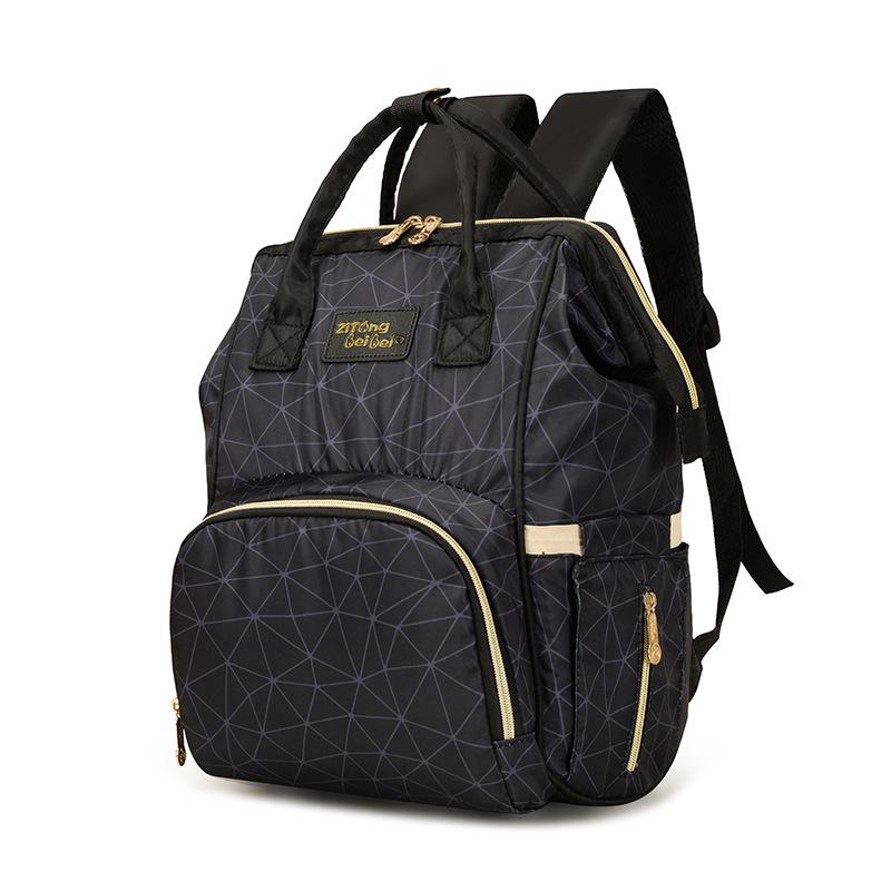

2025 Fashion Mommy Bag: Large-Capacity Multifunctional Backpack for Mom and Baby чёрный