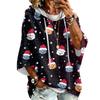 Sweat à capuche imprimé de Noël pour femme Coupe ample Haut pull décontracté