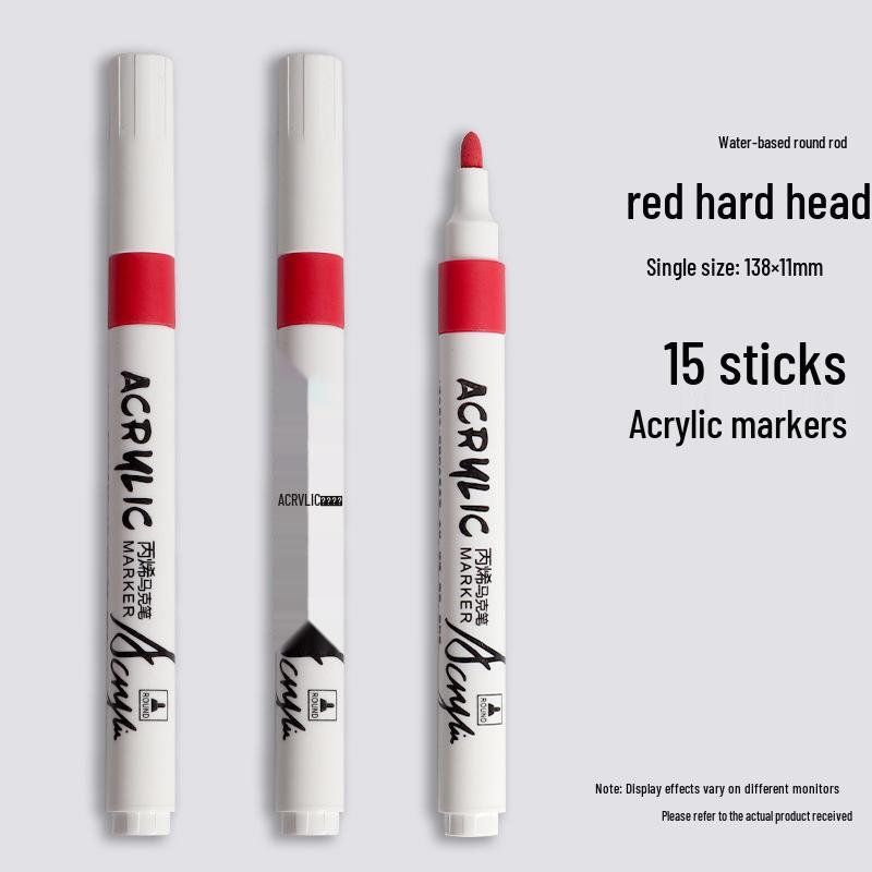 Black Acrylic Marker & Watercolor Brush Pen for Elementary Art - Washable & Layerable Colors for Kindergarten Drawing