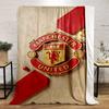 Manchester United Logo Design Printed Flannel Blanket for Bedroom, Living Room, Sofa, and Nap