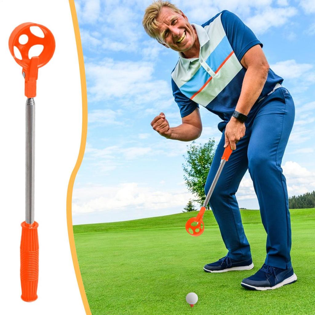 Extension-type Golf Ball Retriever Stainless Steel Shaft Telescopic Rod Golf Outdoor Sport Accessory Portable Pick Up Tool